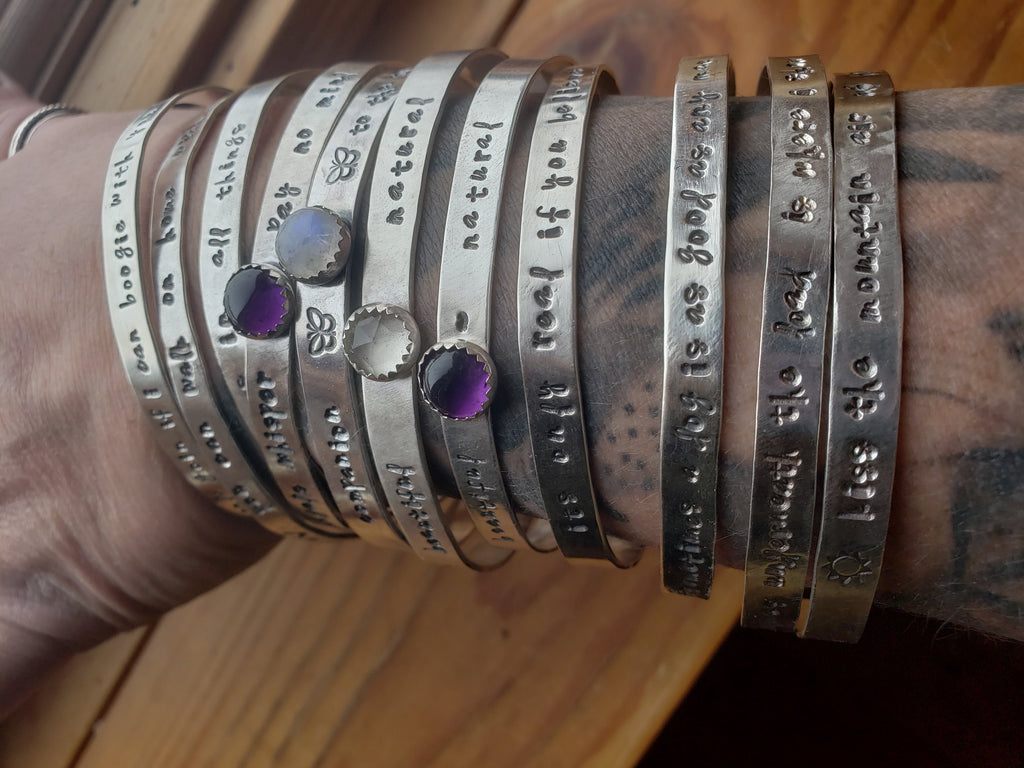 Custom Lyric Cuff Bracelet - Red Lily Jewelry LLC
